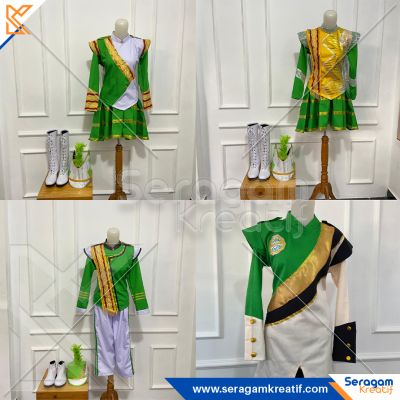 Baju Drumband Warna Hijau Seragam Stylish yang Bisa Custom