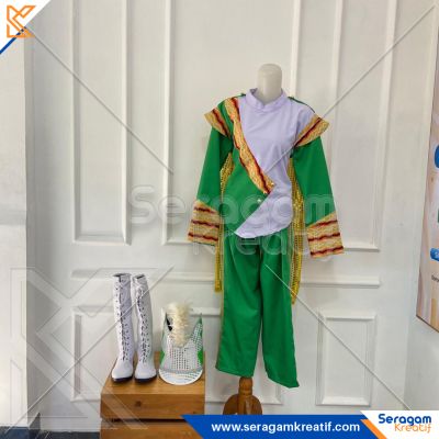 Baju Drumband Hijau Kombinasi Batik